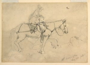 رسم، دراسة لـ "مسار اللجام، الجبال البيضاء"، 24 أغسطس 1868 بواسطة وينسلو هومر