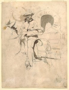 رسم، دراسة لسائق شاحنة أمريكي من أصل أفريقي، حوالي 1864 بواسطة وينسلو هومر