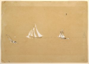 رسم، مركبان شراعيان، 1880 بواسطة وينسلو هومر