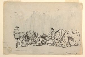 رسم، نير من الثيران، 1879 بواسطة وينسلو هومر