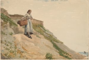 فتاة تحمل سلة ، 1882. بواسطة وينسلو هومر