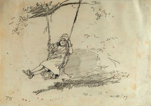 فتاة على أرجوحة ، 1879 بواسطة وينسلو هومر