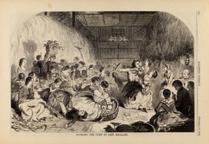 تقشير الذرة في نيو إنجلاند، من مجلة هاربر الأسبوعية، 13 نوفمبر 1858 بواسطة وينسلو هومر