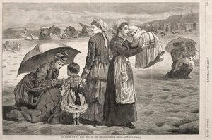 على الشاطئ في فرع طويل - ساعة الطفل ، 1874. بواسطة وينسلو هومر