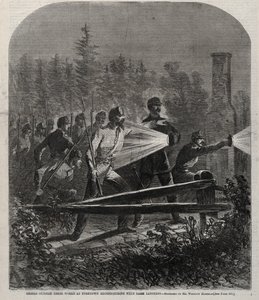 المتمردون خارج أعمالهم في Yorktown Reconnoitering with Dark Lanterns ، 1862. بواسطة وينسلو هومر
