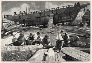 بناء السفن ، ميناء جلوسيستر ، 1873. بواسطة وينسلو هومر