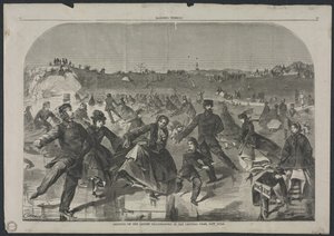 التزحلق على بركة تزلج السيدات في سنترال بارك ، نيويورك ، 1860. بواسطة وينسلو هومر