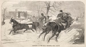 الزلاجة على الطريق ، برايتون ، بالقرب من بوسطن ، 1859. بواسطة وينسلو هومر