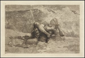دراسة لـ Undertow ، c.1886 بواسطة وينسلو هومر