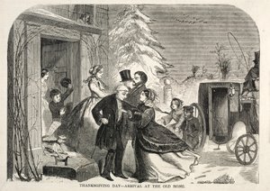 يوم عيد الشكر - الوصول إلى المنزل القديم ، 1858. بواسطة وينسلو هومر