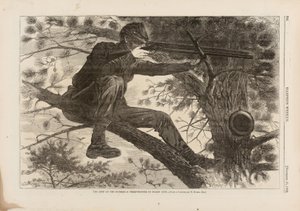 جيش بوتوماك ، مطلق النار الحاد على Picket Duty ، نُشر في مجلة هاربر الأسبوعية ، 15 نوفمبر 1862 بواسطة وينسلو هومر