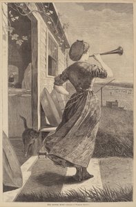 ذا دينر هورن ، نُشر عام 1870. بواسطة وينسلو هومر