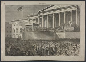 تنصيب أبراهام لينكولن رئيسًا للولايات المتحدة ، 4 مارس 1861 ، 1861. بواسطة وينسلو هومر