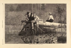 في انتظار اللقمة، من مجلة هاربر الأسبوعية، 22 أغسطس، 1874 بواسطة وينسلو هومر