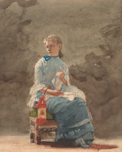 شابة الخياطة ، 1876. بواسطة وينسلو هومر