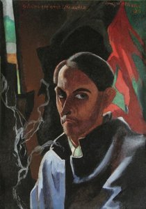 السيجارة الأخيرة للصورة الذاتية المدانة ، 1924.