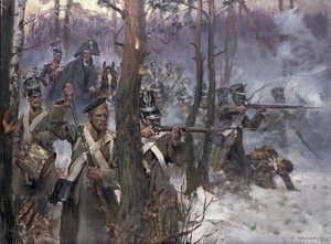 معركة Olszynk Grochowsk ، وارسو ، 25 فبراير 1831 ، 1912