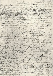 فولفجانج أماديوس موتسارت (1756-1791) مؤلف نمساوي. رسالة توقيع لأخته نانرل. نابولي 19 مارس 1770 بواسطة فولفغانغ أماديوس موزارت