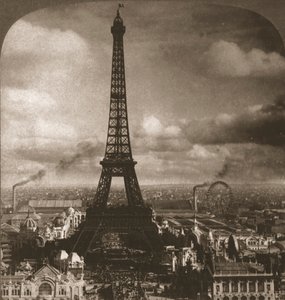 برج إيفل ، بارتفاع 300 متر ، عبر نهر السين من تروكاديرو ، باريس ، فرنسا ، 1901.