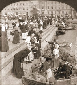 قوارب السوق ، هلسنكي ، فنلندا ، 1898.