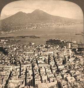 نابولي ، الخليج و Vesuvius ، إيطاليا ، 1897.
