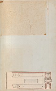 صفحة من دفتر قصاصات تحتوي على رسومات والعديد من المطبوعات المعمارية ، Int ... ، كاليفورنيا. 1800-1850. التأليف: ورشة عمل تشارلز بيرسييه ، ورشة عمل بيير فرانسوا ليونارد فونتين.