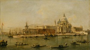 البندقية: The Dogana and Santa Maria della Salute. بواسطة ورشة فرانشيسكو غواردي