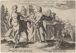 Apollo Entrusting Chiron مع تعليم Asclepius
