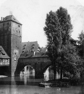 Henkersteg The Hangmans Bridge ، نورنبيرغ ، بافاريا ، ألمانيا ، c1900s. بواسطة ورتهل وأولاده