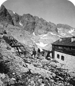Simony Hut، Salzkammergut، Austria، c1900s. بواسطة ورتهل وأولاده