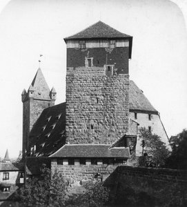 برج كوينتاغون Funfeckiger Thurm ، Kaiserstallung ، نورنبيرغ ، ألمانيا ، c1900s. بواسطة ورتهل وأولاده