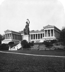 تمثال Ruhmeshalle و بافاريا ، ميونيخ ، ألمانيا ، c1900