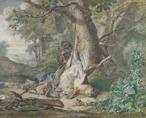 صيد لا تزال الحياة في غابة ، 1784.
