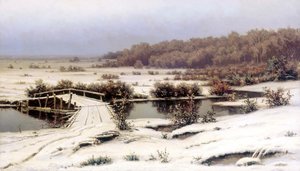 أوائل الثلج ، 1883. بواسطة يفيم يفيموفيتش فولكوف