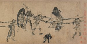 Zhong Kui Travelling (حبر على ورق)