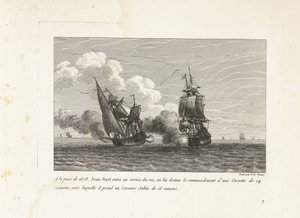جان بارت في dienst van de koning van Frankrijk ، 1678 في سلام عام 1678 ، دخل جان بارت خدمة الملك ، وأعطي قيادة كورفيت 14 مدفعًا ، والتي أخذ بها 16 بندقية قرصان سالتين (العنوان على الكائن ) مجموعة الأمشاط بواسطة إيف ماري لو جوز