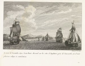 جان بارت فور دي إنجلسي كاست بيج نيوكاسل ، 1692 في نوفمبر 1692 ، نزل جان بارت على سواحل إنجلترا ، بالقرب من نيوكاسل ، حيث وضع عدة قرى للمساهمات (العنوان على الكائن) تجميع معارك جان بارت رئيس الجناح بذلك بواسطة إيف ماري لو جوز