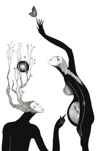 حياة جديدة 2019 (رسم بالحبر على ورق)