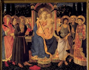 مذبح القديس جيروم العذراء والطفل ج 1460 (لوحة)