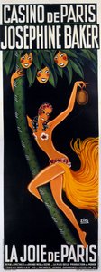 ملصق لعرض "La Joie de Paris" مع جوزفين بيكر 1930 بواسطة منعرج (1900-1936)