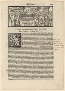 صفحة من Livius Historiabum Libri ، 1520