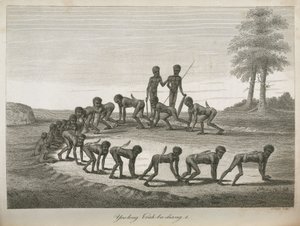 Aboriginal men imitating dogs, Australia بواسطة فريدريك (المرتبط ب) بارنارد