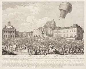 Ascent of a Montgolfier Balloon at Versailles بواسطة فريدريك (المرتبط ب) بارنارد