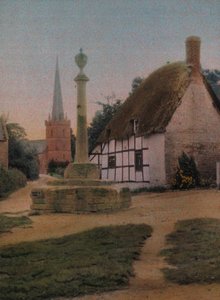 Cottage au toit de chaume (Thatched cottage) بواسطة فريدريك (المرتبط ب) بارنارد