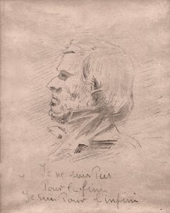 يوجين ديلاكروا "أنا لست من أجل النهاية ، أنا من أجل اللانهاية." حوالي عام 1850 (رسم) بواسطة . .