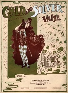 الذهب والفضة ، رقصة الفالس لفرانز ليهار. حوالي عام 1904 (رسم توضيحي) بواسطة . .
