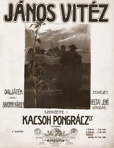 يانوس فيتيزأوبريت الملحن الهنغاري Kacsoh Pongracz. 1904 (رسم توضيحي) بواسطة . .