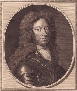 صورة للجندي الإنجليزي توماس توليماش (حوالي 1651-1694) ، نقش نحاسي لجون جولدار (1729-1795) من اللوحة التي رسمها جي كنيلر بواسطة سيفيريني سيفيريني
