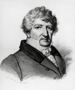 صورة لجورج ليوبولد كريتيان فريدريك داغوبيرت كوفييه (1769-1832) ، عالم أحياء فرنسي ، نقش بواسطة سيفيريني سيفيريني