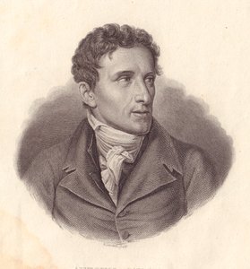 صورة للنحات الإيطالي أنطونيو كانوفا (1757-1822) ، نقش على النحاس بواسطة لوكاتيلي من لوحة جوزيبي بوسي بواسطة سيفيريني سيفيريني